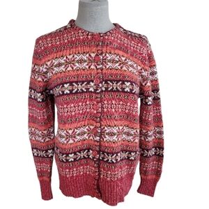 Vintage Heirloom Collectibles Fair Isle Cardigan Size M EUC